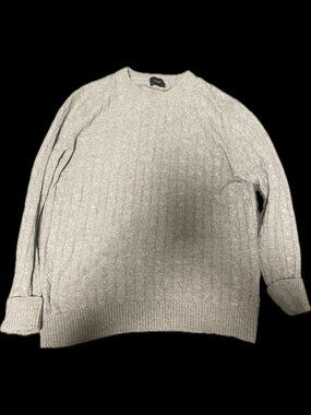 POLHAM Heather Grey Cable Knit Sweater (Size S-M)